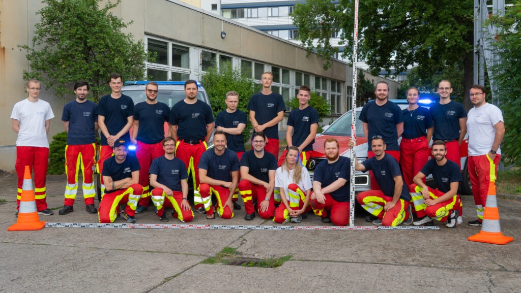 Gruppenfoto der 20 Team-Mitglieder der Vufo