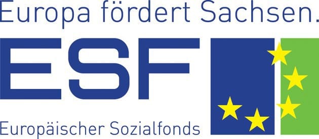 Logo Europäische Sozialfonds fördern Sachsen